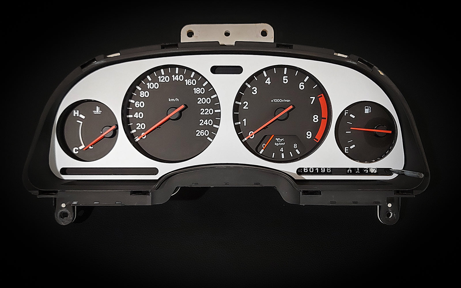 Nemesis Corp Nissan 300zx Z32 Dash Cluster Overlay White Front Side