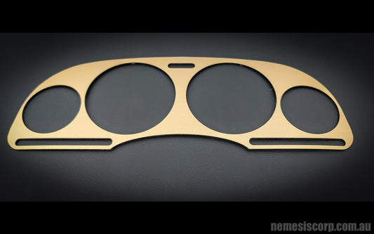 Factory Seconds - Dash Instrument Cluster Overlay Brushed Gold - Nissan 300ZX Z32