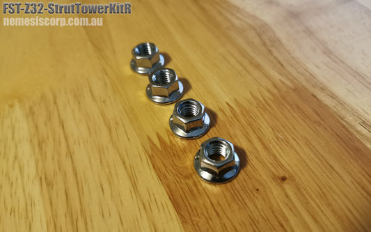 Rear Strut Tower Nut Fastener Kit - Nissan 300ZX Z32