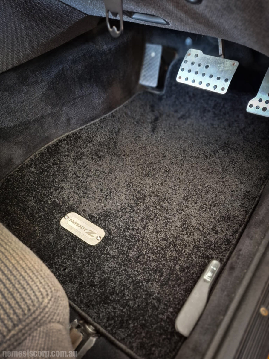 Nissan 300zx Z32 - Nemesis Front Black Carpet Installed In Car