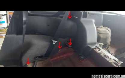 Rear Seat Corner Trim (Each Side) Fastener Kit - Nissan 300ZX Z32