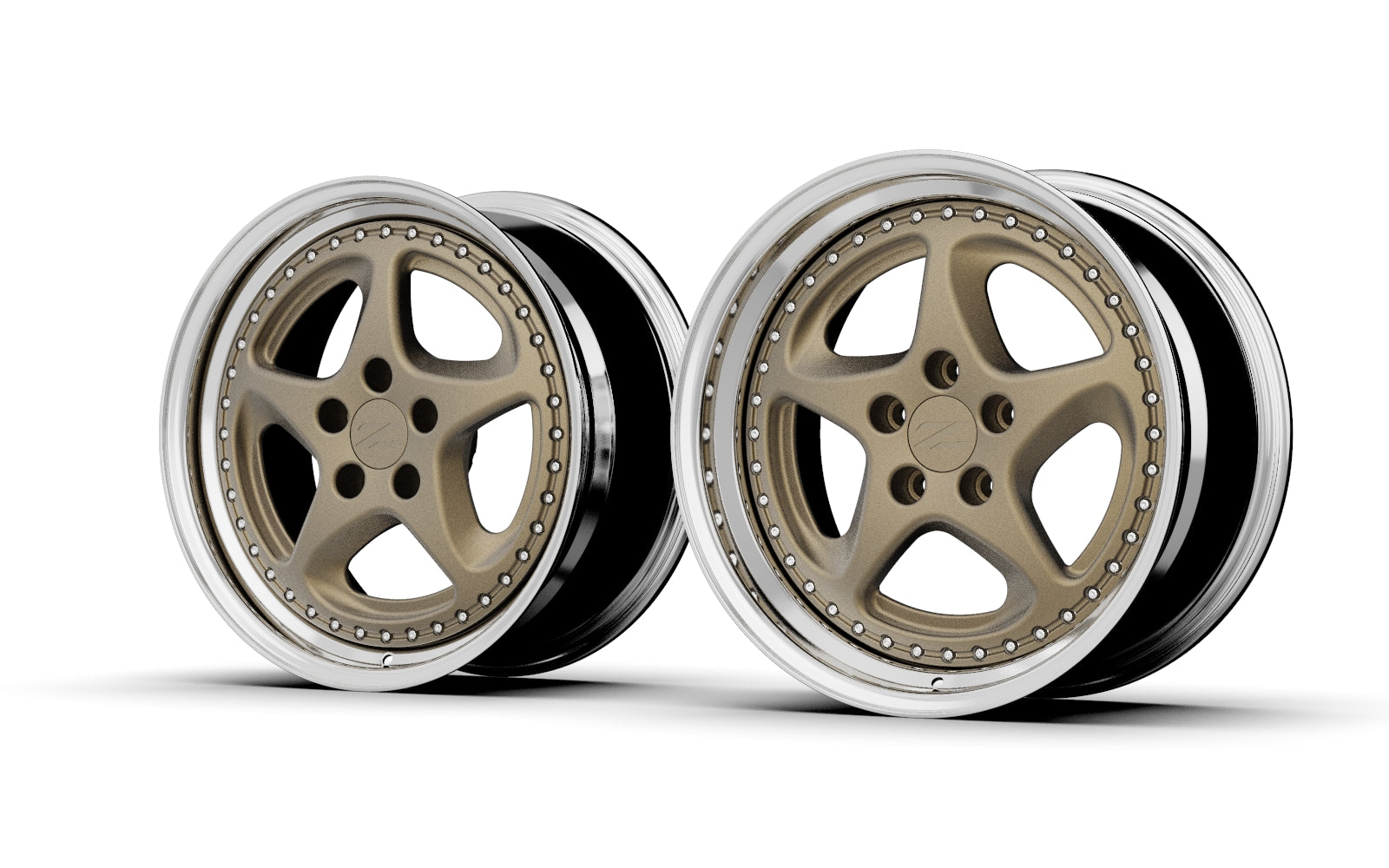 Custom Nissan 300zx Z32 OEM Style Wheels in Bronze Front Side Reverse