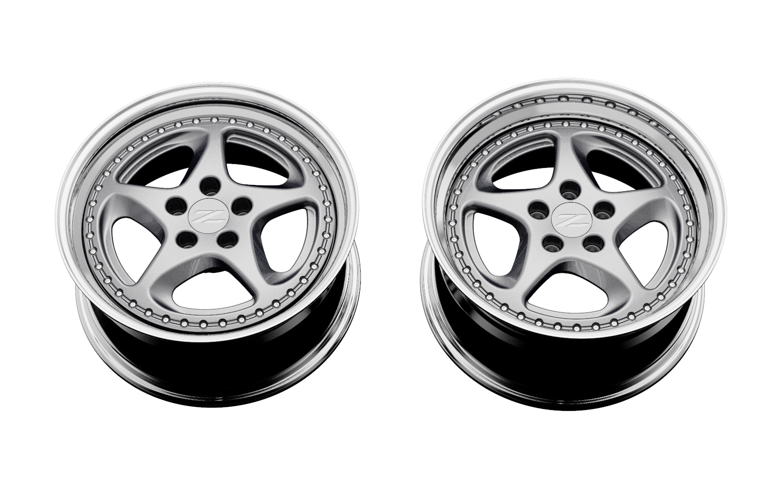 Custom Nissan 300zx Z32 OEM Style Wheels in Gun Metal Grey Front Face Angled
